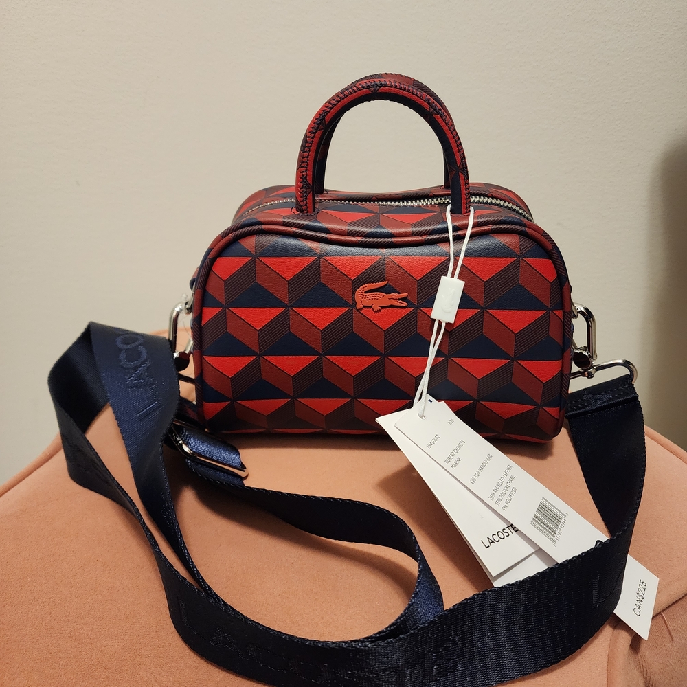 Lacoste Red and Black Women's Bag
